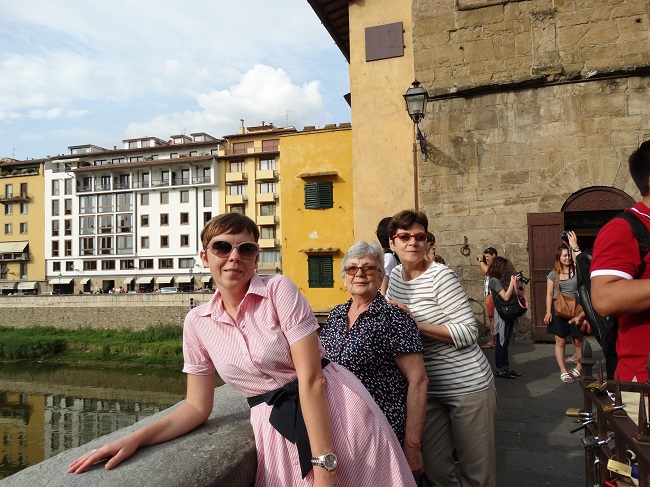 Eu, mama si bunica pe Ponte Vecchio